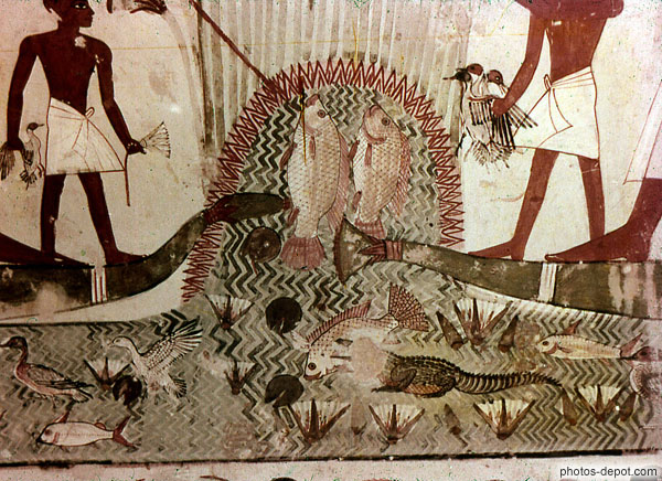 photo de papyrus culte des morts pêche