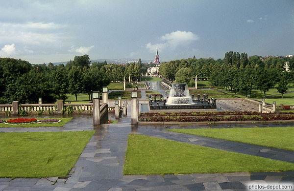 photo de jardins et fontaine