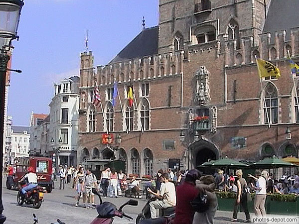 Pied du Beffroi Belgique, Bruges, Photo XIIIe