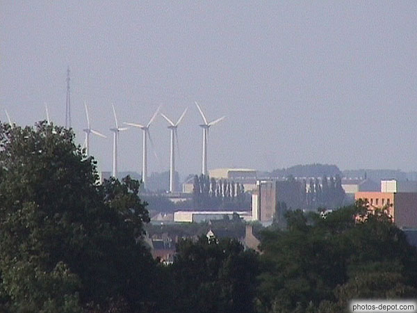 photo de éoliennes