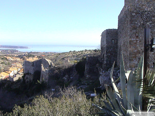 photo de ruines du château de Fitou