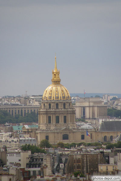 photo de Dôme doré de l'église des Invalides vu du Panthéon