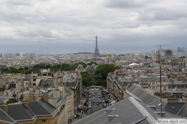 photo de Tour Eiffel et Invalides vus du Panthéon