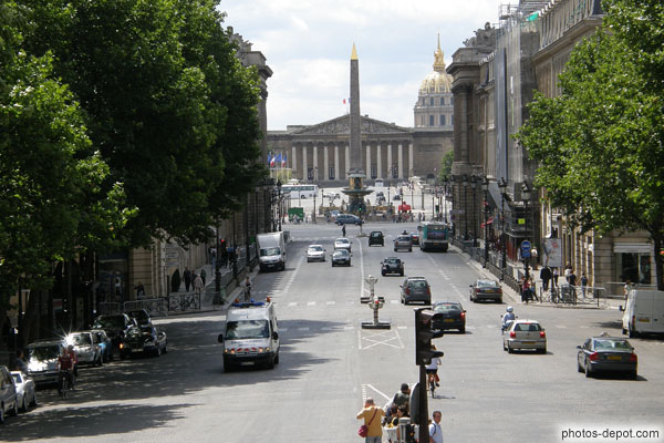 photo d'Ob�lisque de la Concorde, assembl�e nationale et D�me des invalides
