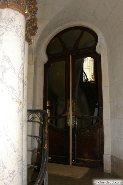 photo de portes intérieures art nouveau, immeuble Lavirotte