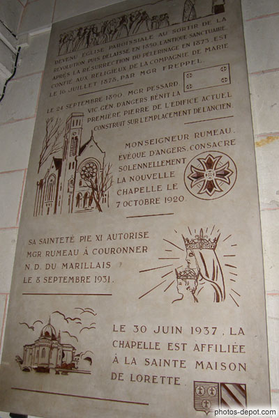 photo de Plaque commémorative histoire du sanctuaire