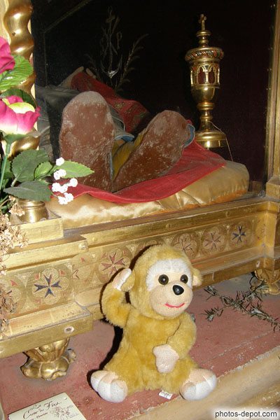 photo d'ourson ex-voto contre la chasse de Ste Philomène