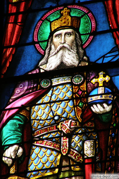 photo de Charlemagne, vitrail