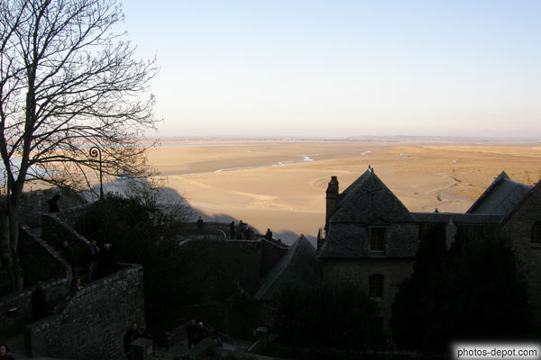 photo de baie du mont St Michel à marée basse