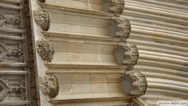 photo de pas de statues sur la facade de la cathédrale