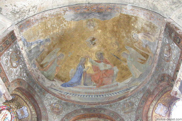 photo de Christ couronnant la Vierge, fresque chapelle