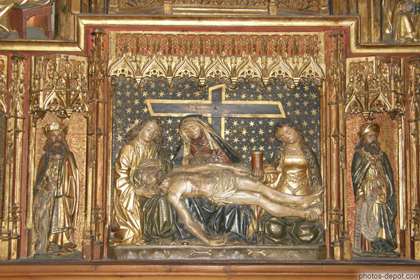 photo de Descente de la croix, autel des tisserands