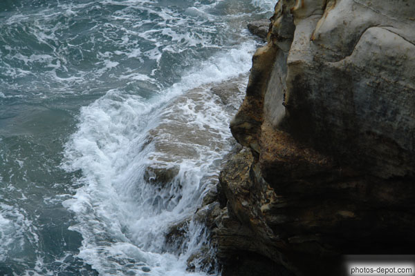 photo de vagues sur rochers