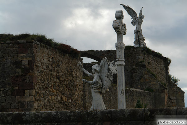 photo d'anges de marbre, el Cemeterio