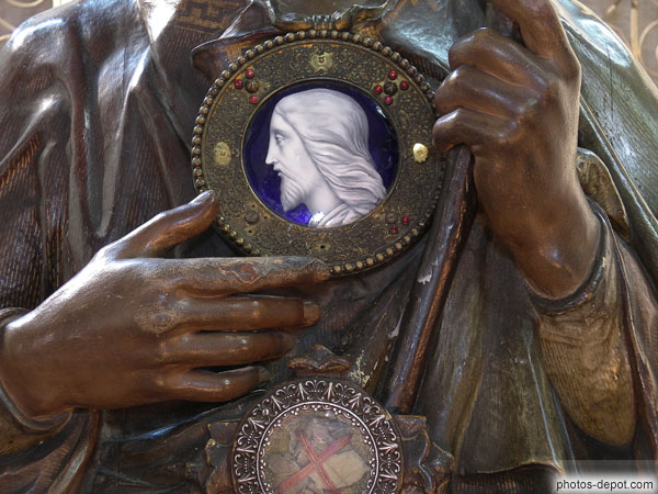 photo de médaillon du Christ que l'apôtre JUDE porta au roi de Perse