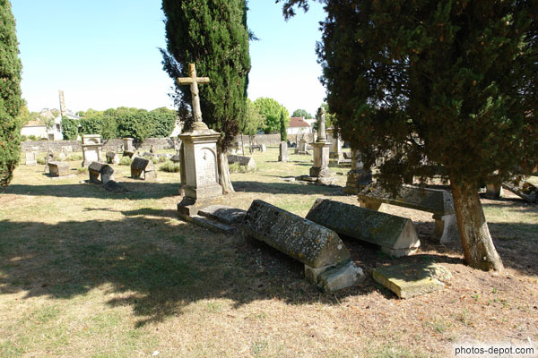 photo de cimetière entourant l'église