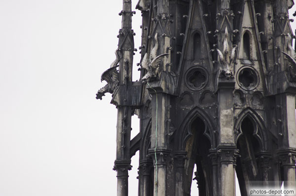 photo de dragons sur flèche de la basilique