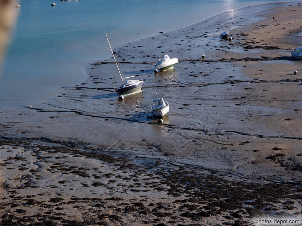 photo de bateaux échoués sur la plage