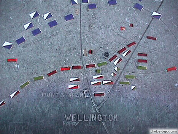 photo de plan de la bataille de Waterloo