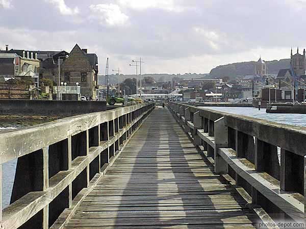 photo de pont de bois port de Fecamp