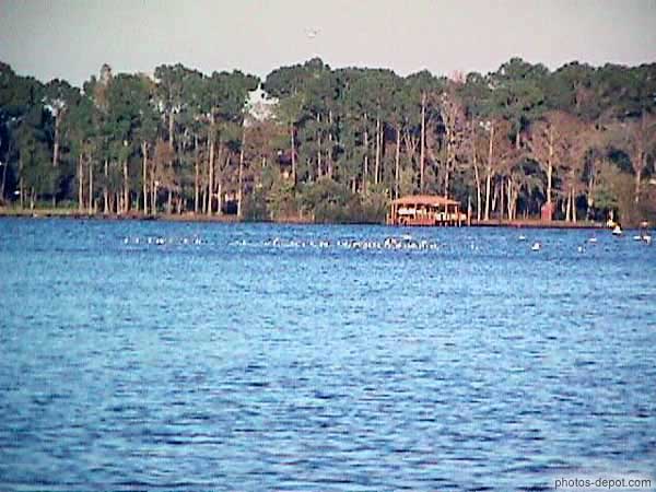 photo de cabane sur le lac