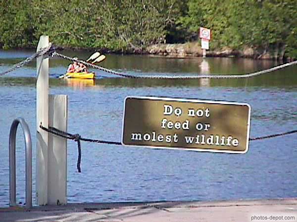 photo de do not feed or molest wildlife