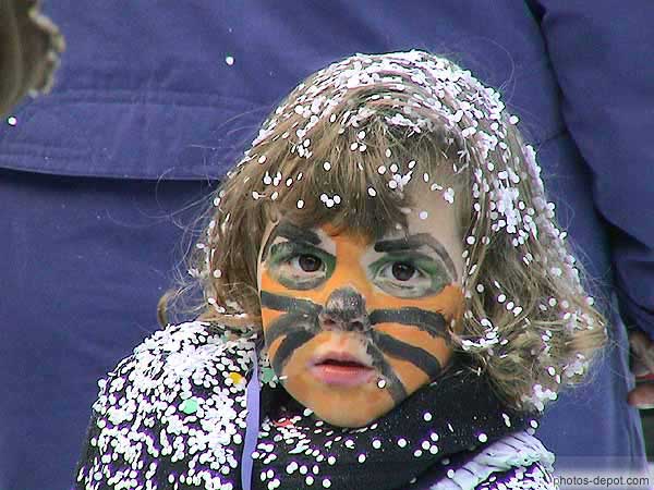 enfant maquill� pour le carnaval
