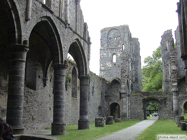 Ruines de l'abbatiale (porche) Belgique, Abbaye de Villers, Photo 2004