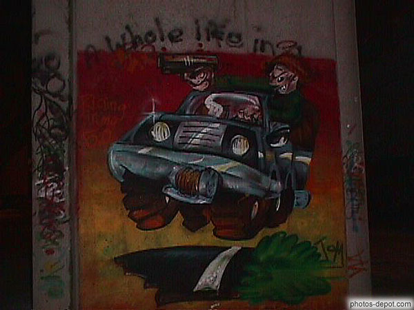 Voleur armé en voiture