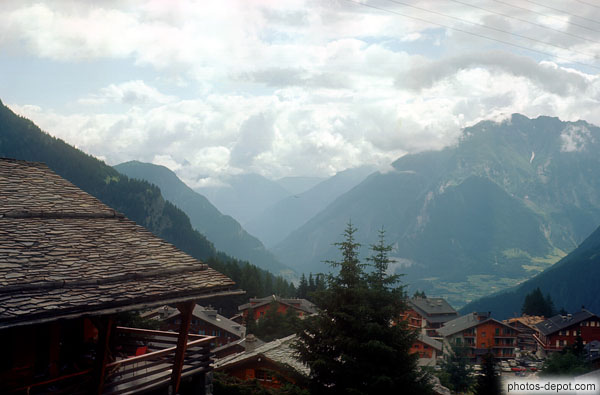 photo de vue sur la vallée, Verbier