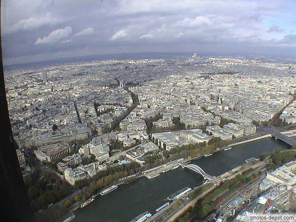 photo d'Arc de Triomphe et Paris Nord vue de la tour Eiffel