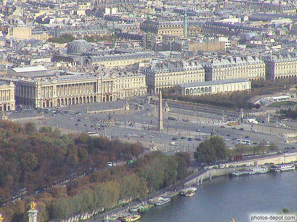 Place de la Concorde  vue de la tour Eiffel