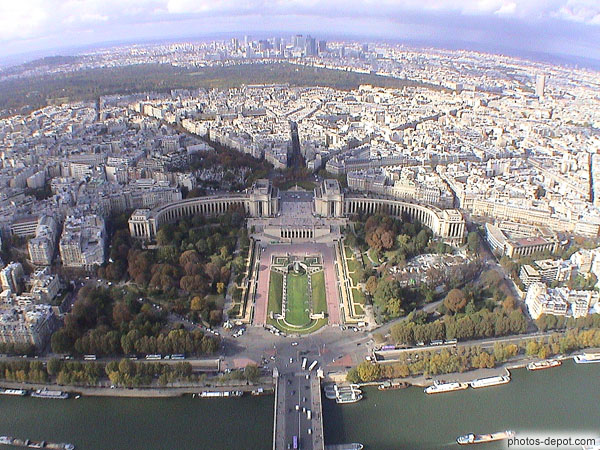 photo de Trocadéro et Paris Nord vue de la tour Eiffel