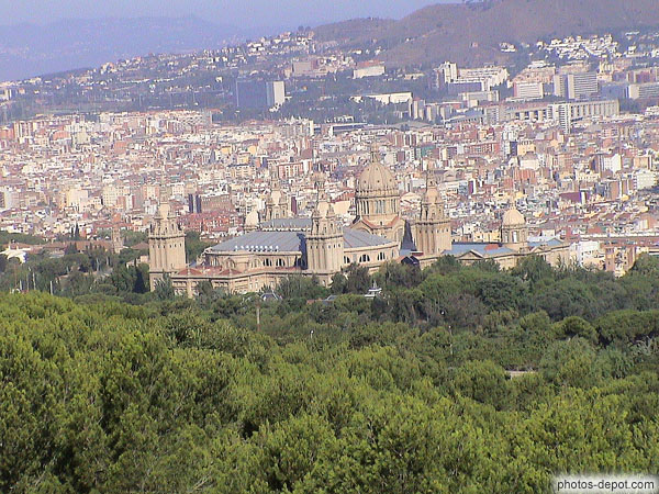 photo de vue du Palais national de Montjuic