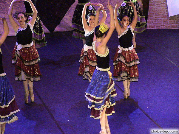 photo de danseuses flamenco bras levés