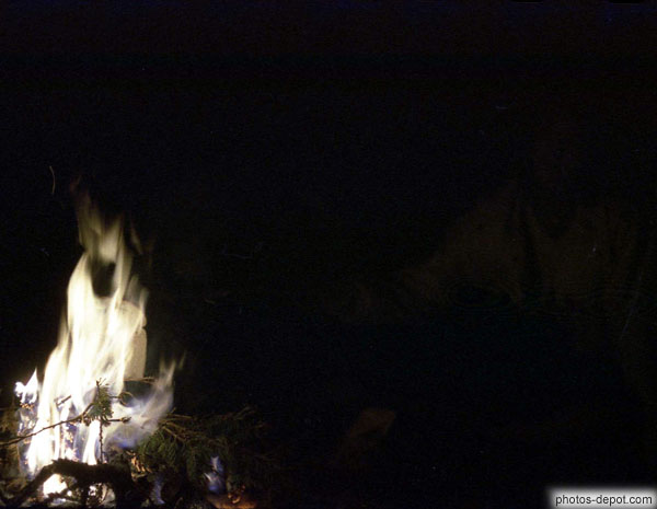 photo de feu la nuit