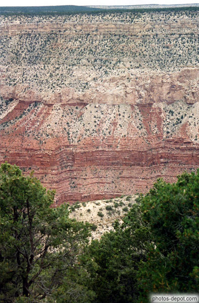 Strates montrant l'érosion des siècles USA, Arizona, Grand Canyon, Photo 1997