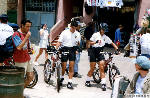 Flics à vélo USA, Californie, Los Angeles, Photo 1997