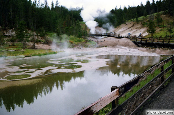 étang fumant USA, Wyoming, Yellowstone, Photo 1997