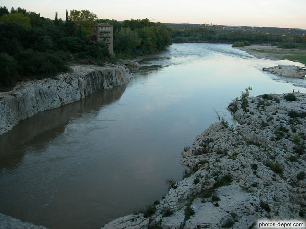 photo de Le Gardon vue du pont du Gard