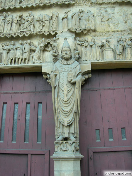 photo de Pape du trumeau, Saint Calixte 1er portail nord