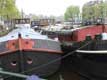 Péniches sur canal / Hollande, Amsterdam