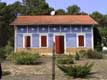 maison bleue des landes / France, Landes, Contis