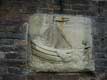 pierre sculpt�e mur / Belgique, Bruges