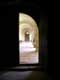 sortie sur le clo�tre de l'Abbaye de Lagrasse / France, Aude, Lagrasse