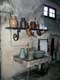 pots en terre et �vier de pierre / France, la fert� St Aubin
