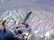 outil pour percer la glace pour p�cher sur le fleuve St Laurent / Canada, Oka