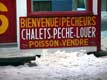 bienvenue aux p�cheurs (on loue une cabane pour 10 heures de p�che) / Canada, Quebec, Ste Anne de la Perade