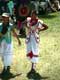 Joli costume indienne blanc aux étoiles rouge / Canada, Kahnawake