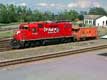 CP Rail, locomotive rouge / USA, Plattsburg